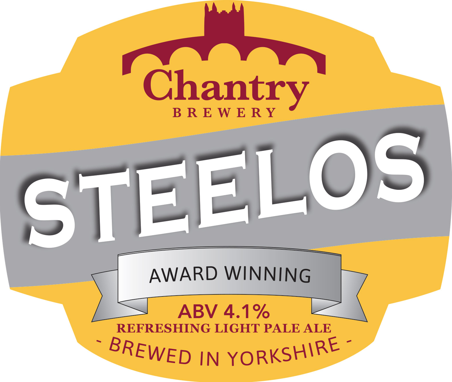 Chantry Brewery Steelos Real Ale pump clip