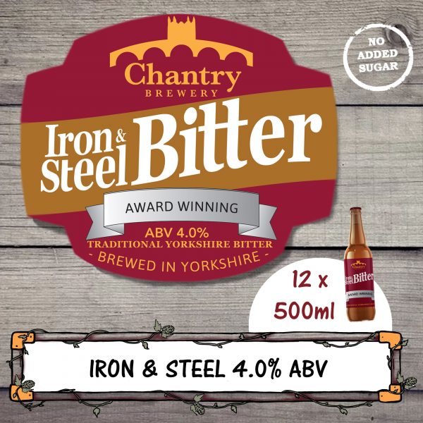Iron and Steel Real Ale Beer Bottle