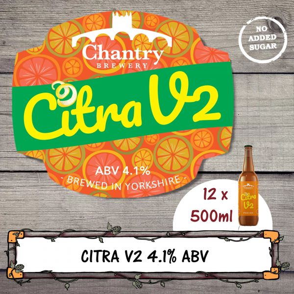 Citra V2 real ale beer bottle