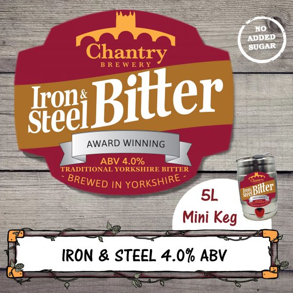 Iron and Steel Real Ale Mini Keg