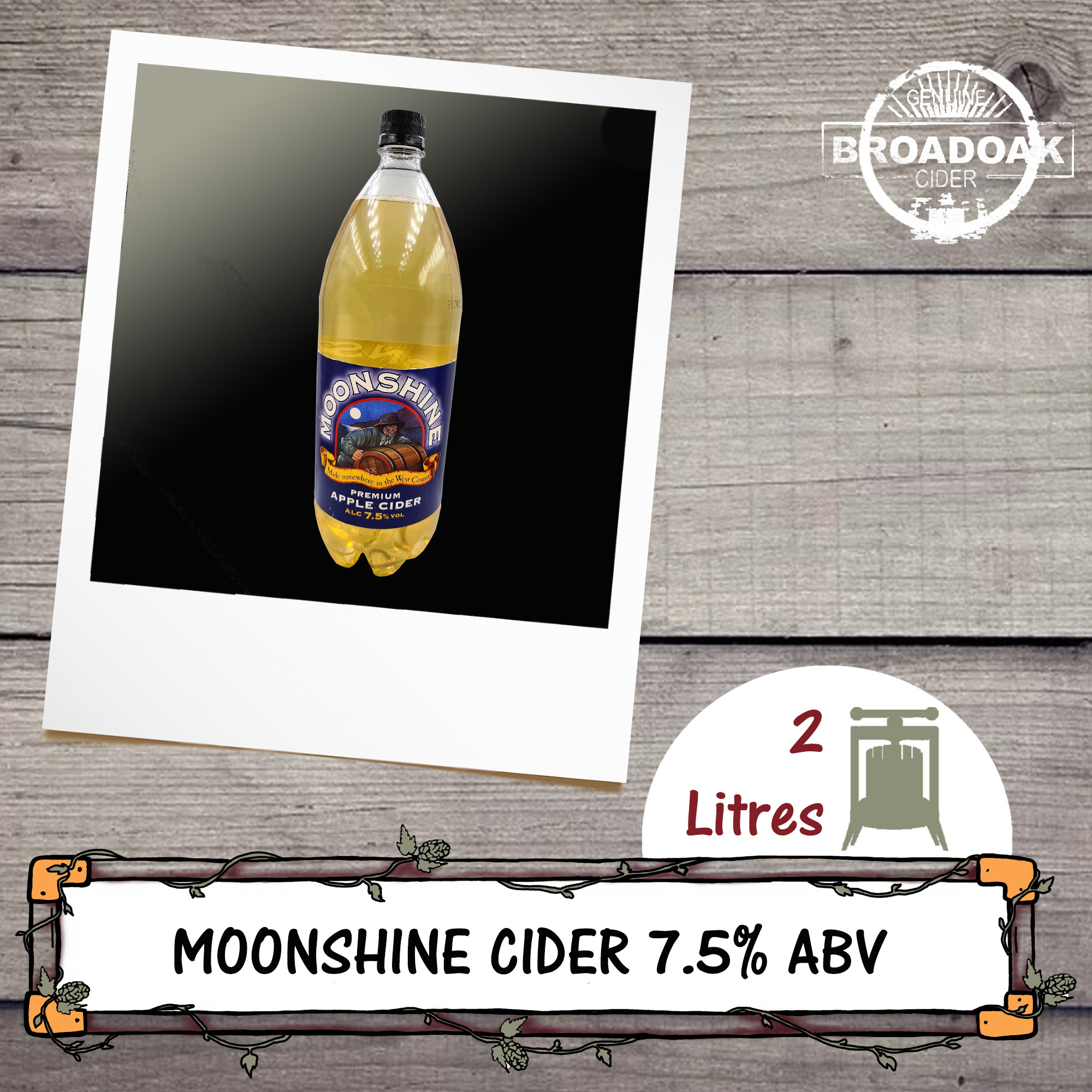 Moonshine 7.5 2L Broadoak Cider Chantry Brewery